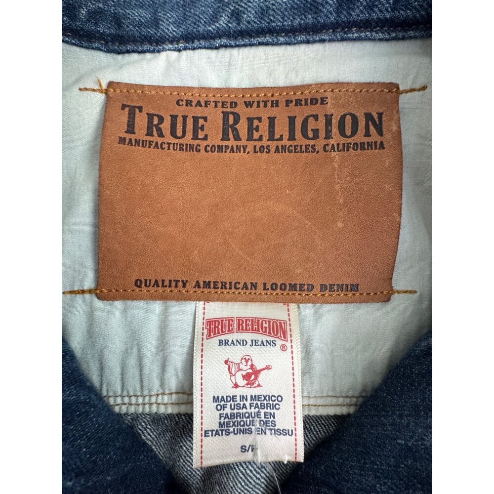 NWOT True Religion Denim 2012 Trucker Jacket S 50s Style Zip Classic American - Picture 6 of 14